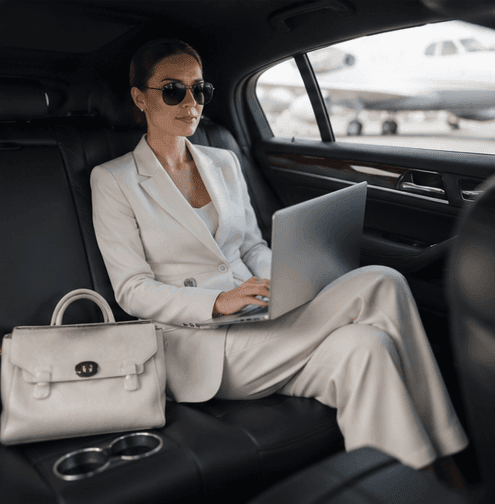 Chauffeurservice mit hochwertigem Fahrzeug