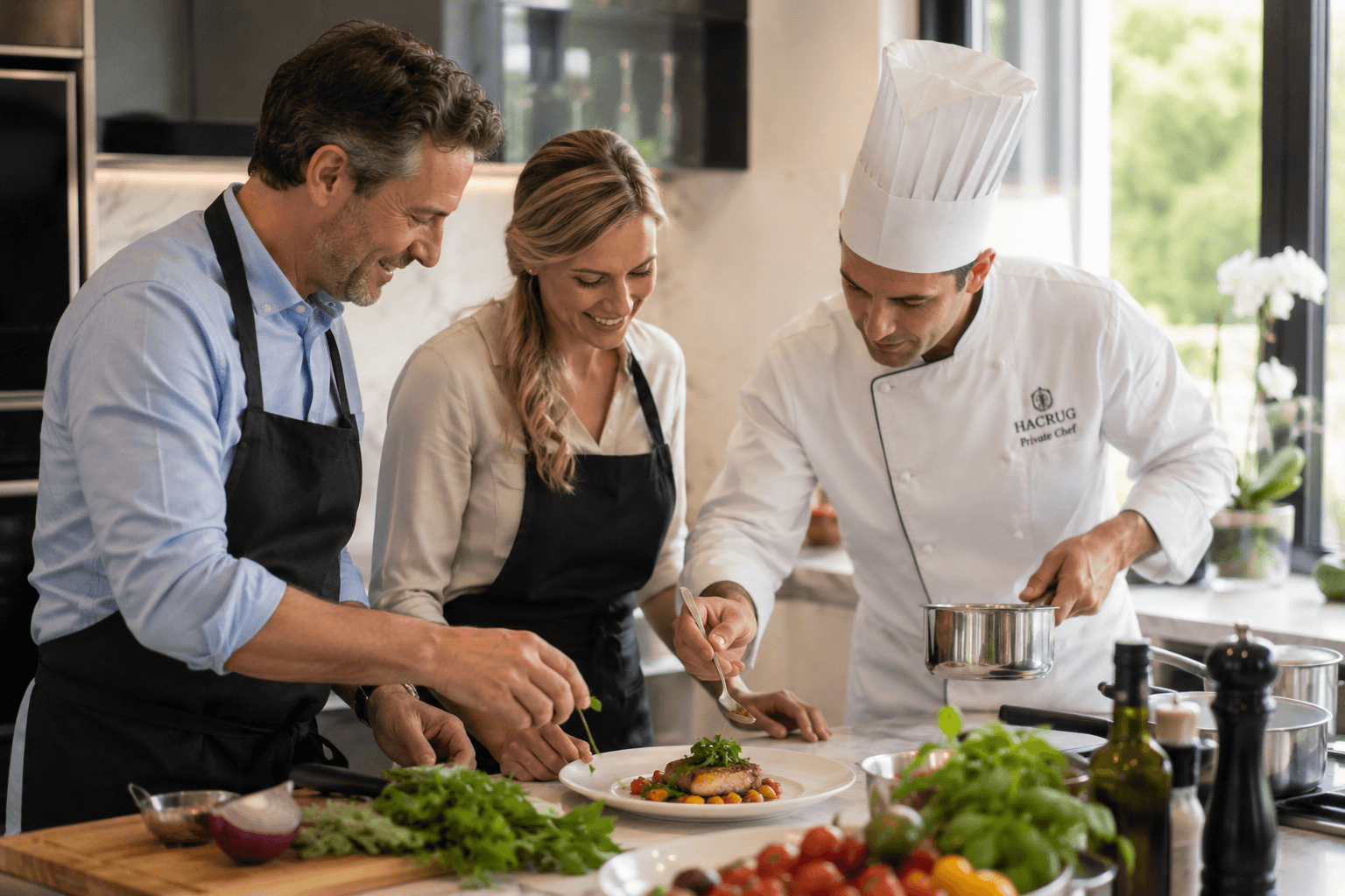 Exklusives Gericht eines professionellen Privatkochs