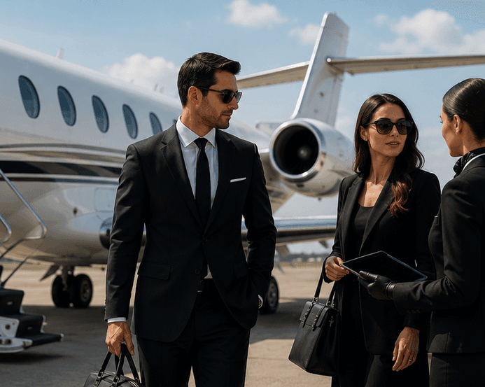 Privatjet-Reise mit hochwertigem persönlichem Service
