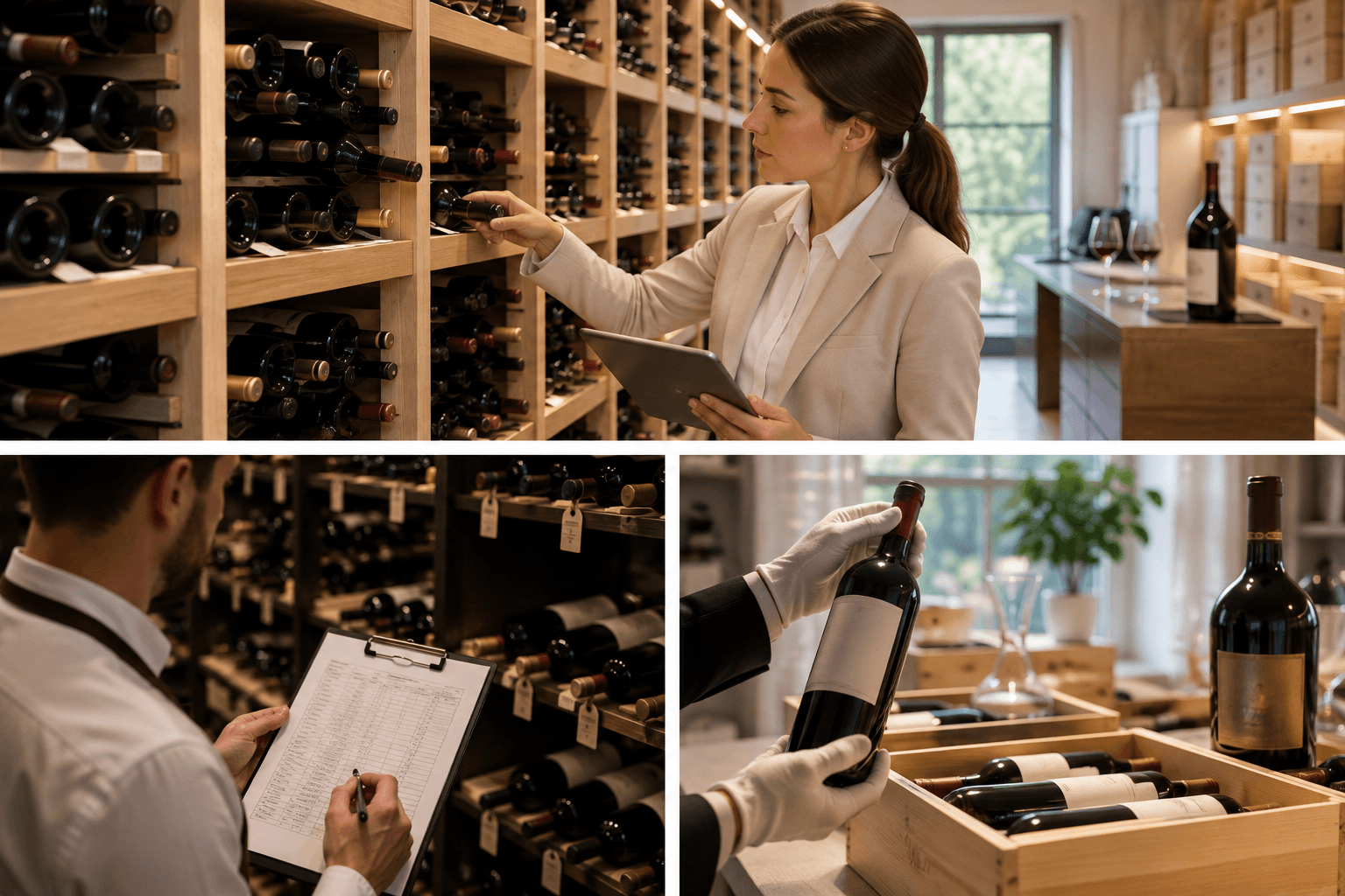 Organisation und Einlagerung einer Weinsammlung